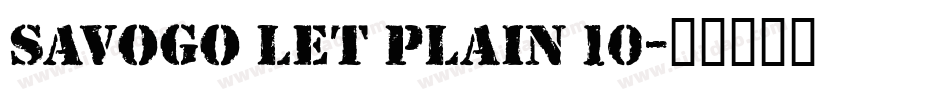 Savogo LET plain 10字体转换